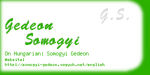 gedeon somogyi business card